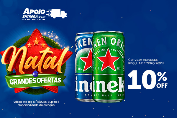 Cerveja Heineken Regular e Zero 269ml 18/12